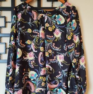 Loft XL Floral Paisley Blouse